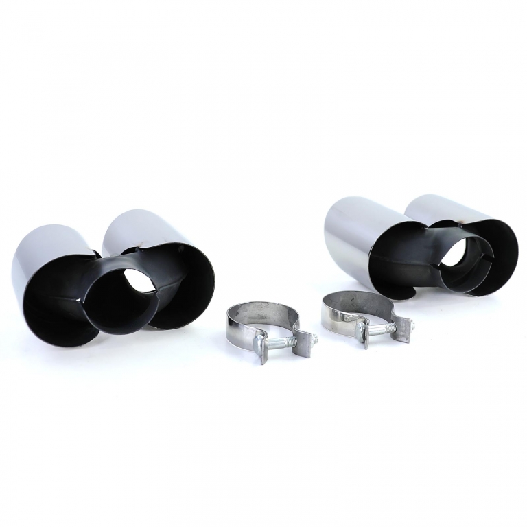 Tăvițe de evacuare duale lustruite potrivite pentru Porsche 911 991.1 11-15 3.4 350CP Performance AutoTuning