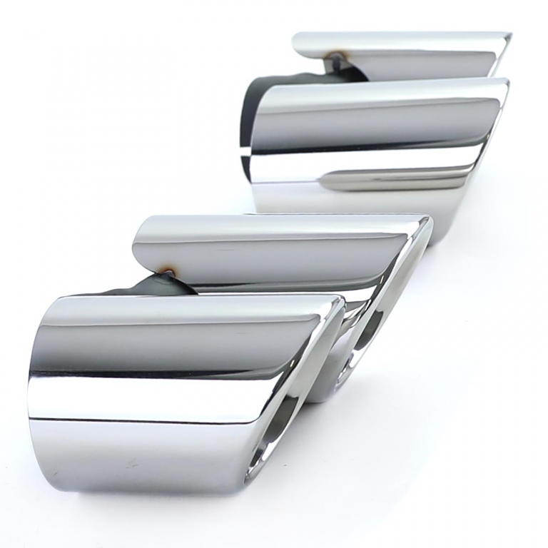 Tăvițe de evacuare duale lustruite potrivite pentru Porsche 911 991.1 11-15 3.4 350CP Performance AutoTuning