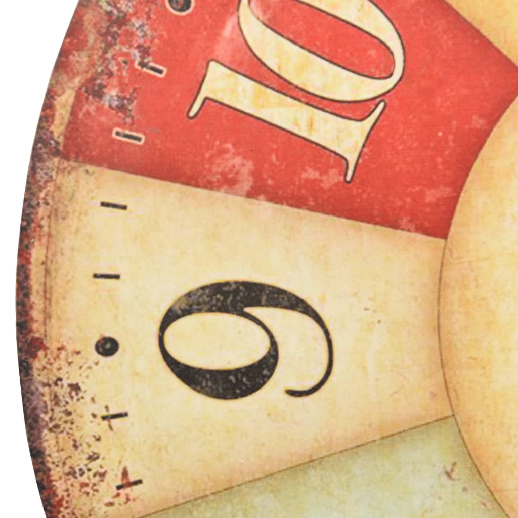 Ceas de perete vintage colorat, 60 cm GartenMobel Dekor