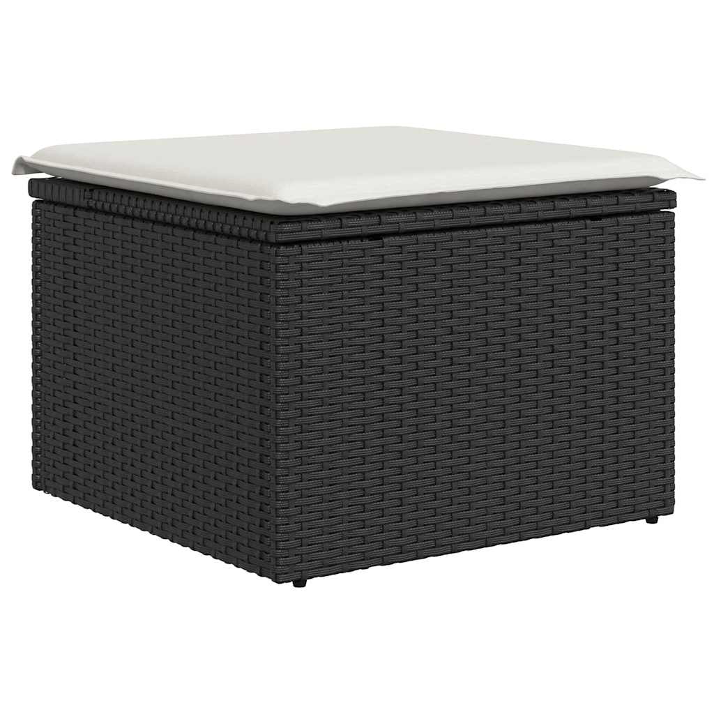 Set mobilier de grădină cu perne, 6 piese, negru, poliratan GartenMobel Dekor