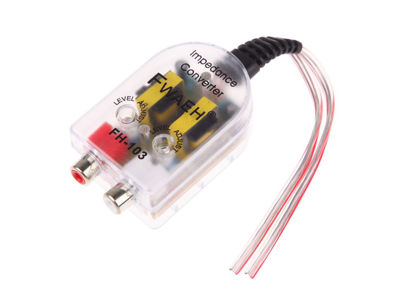 Convertor nivel semnal Hi-Low STEREO cu intrare 2 x RCA FAVLine Selection