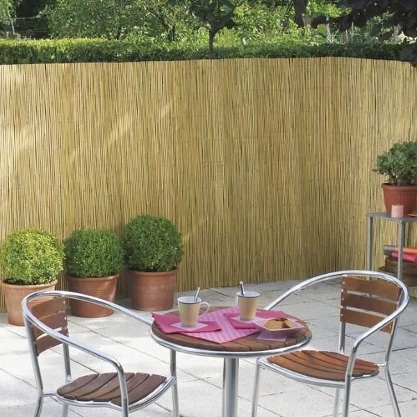 Gard/paravan din bambus natural, 5x2 m, sarma zincata GartenVIP DiyLine
