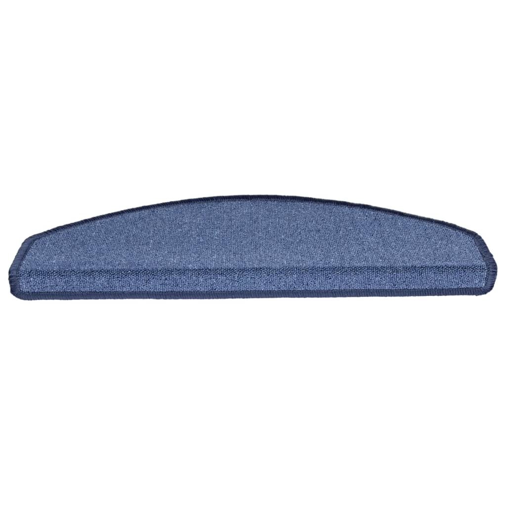 Covorașe pentru scări, 10 buc., 65x24x4 cm, albastru, semirotunde, mari GartenMobel Dekor