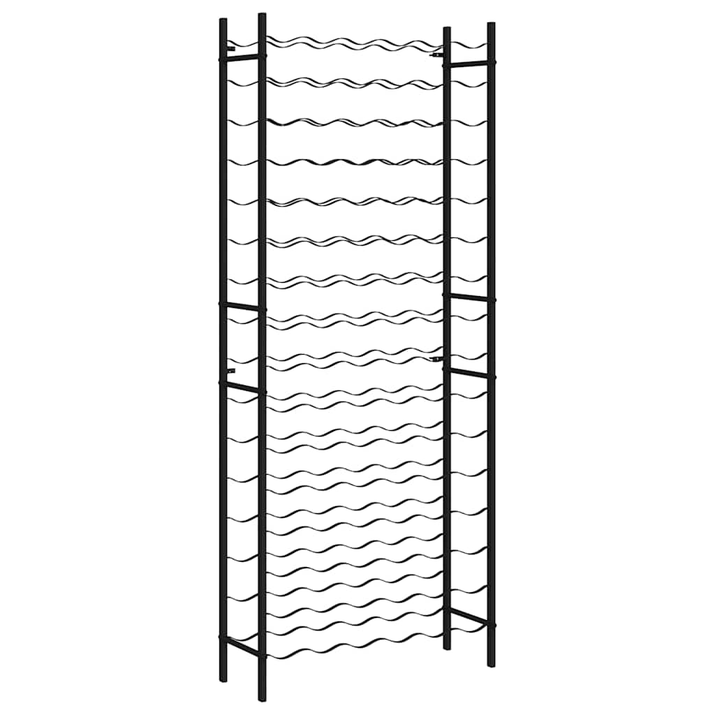 Suport de vin pentru 96 de sticle, negru, fier GartenMobel Dekor