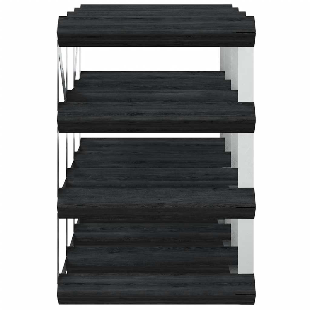 Suport de vinuri, 12 sticle, negru, lemn masiv de pin GartenMobel Dekor