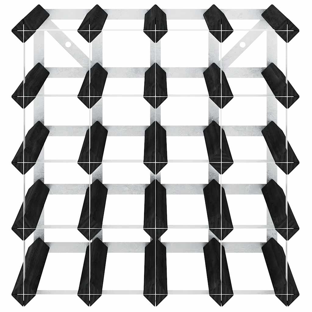 Suport de vinuri, 20 sticle, negru, lemn masiv de pin GartenMobel Dekor