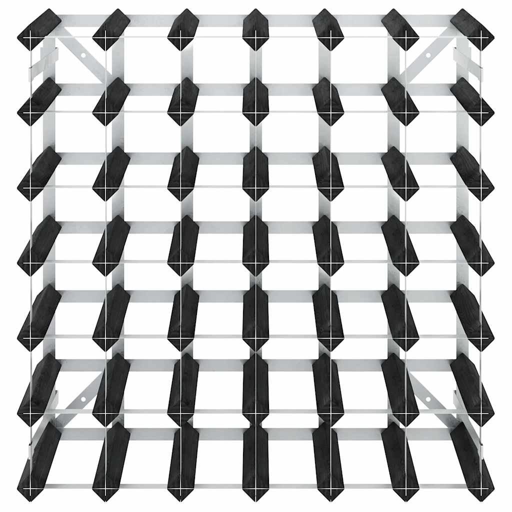 Suport de vinuri, 42 sticle, negru, lemn masiv de pin GartenMobel Dekor