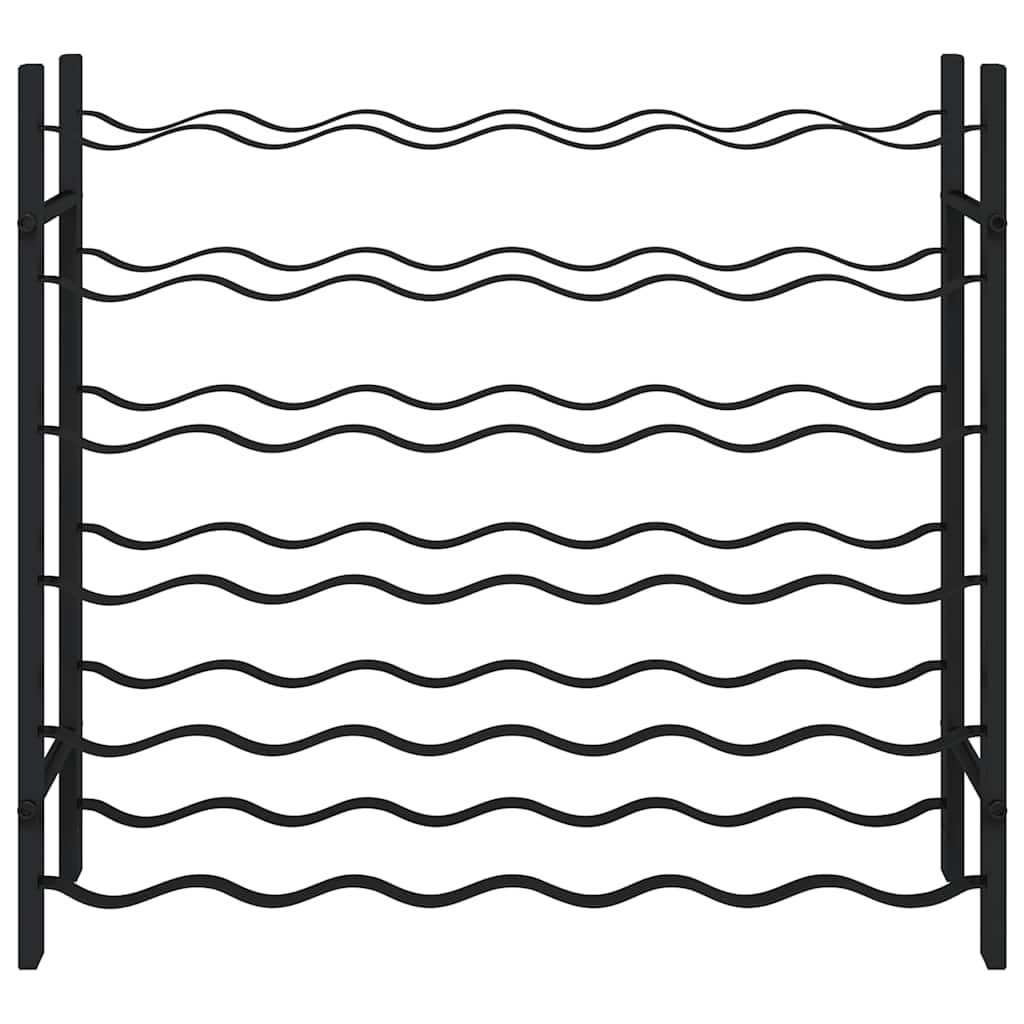 Suport sticle de vin pentru 36 de sticle, negru, fier GartenMobel Dekor