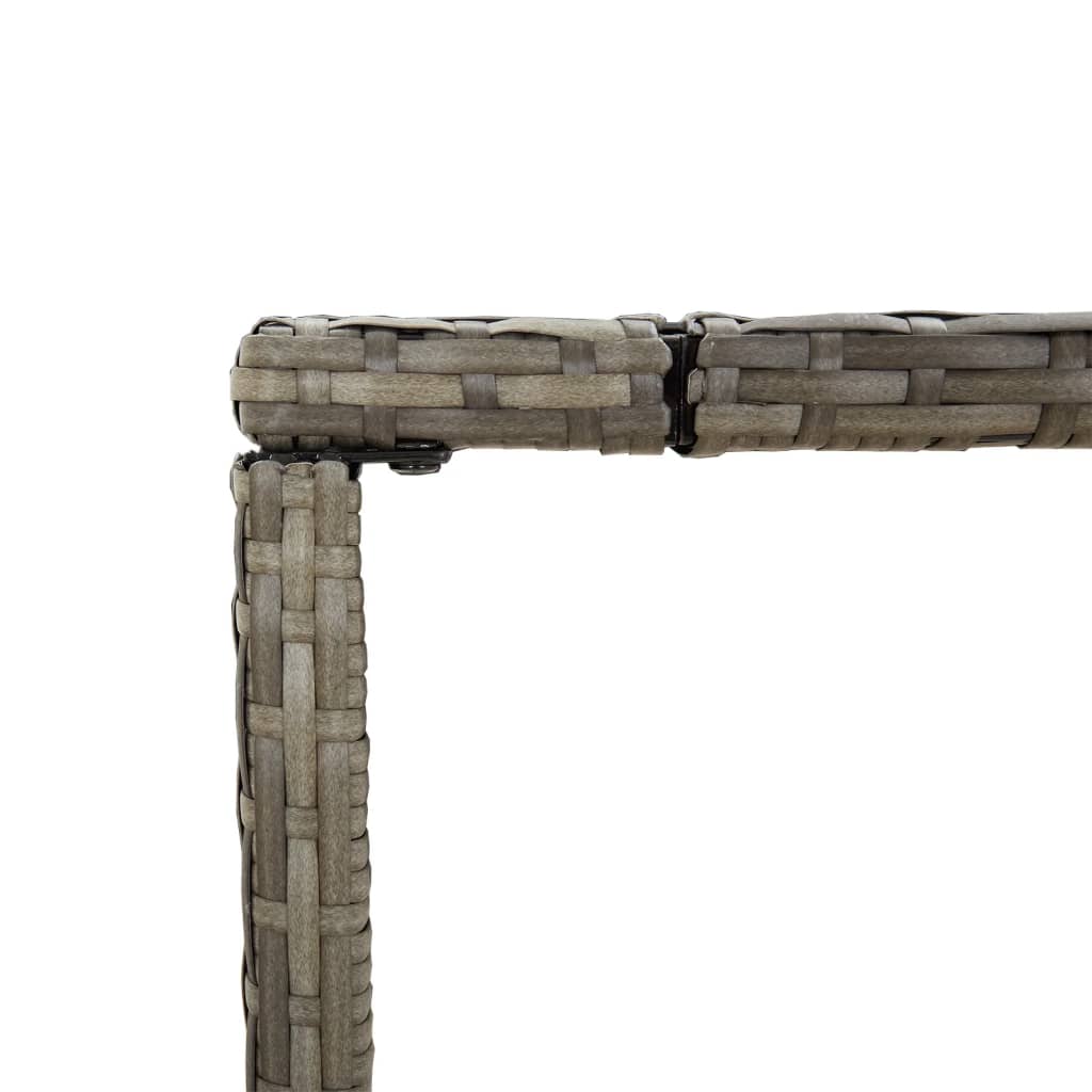 Set mobilier bar de grădină, cu perne, 5 piese, gri, poliratan GartenMobel Dekor