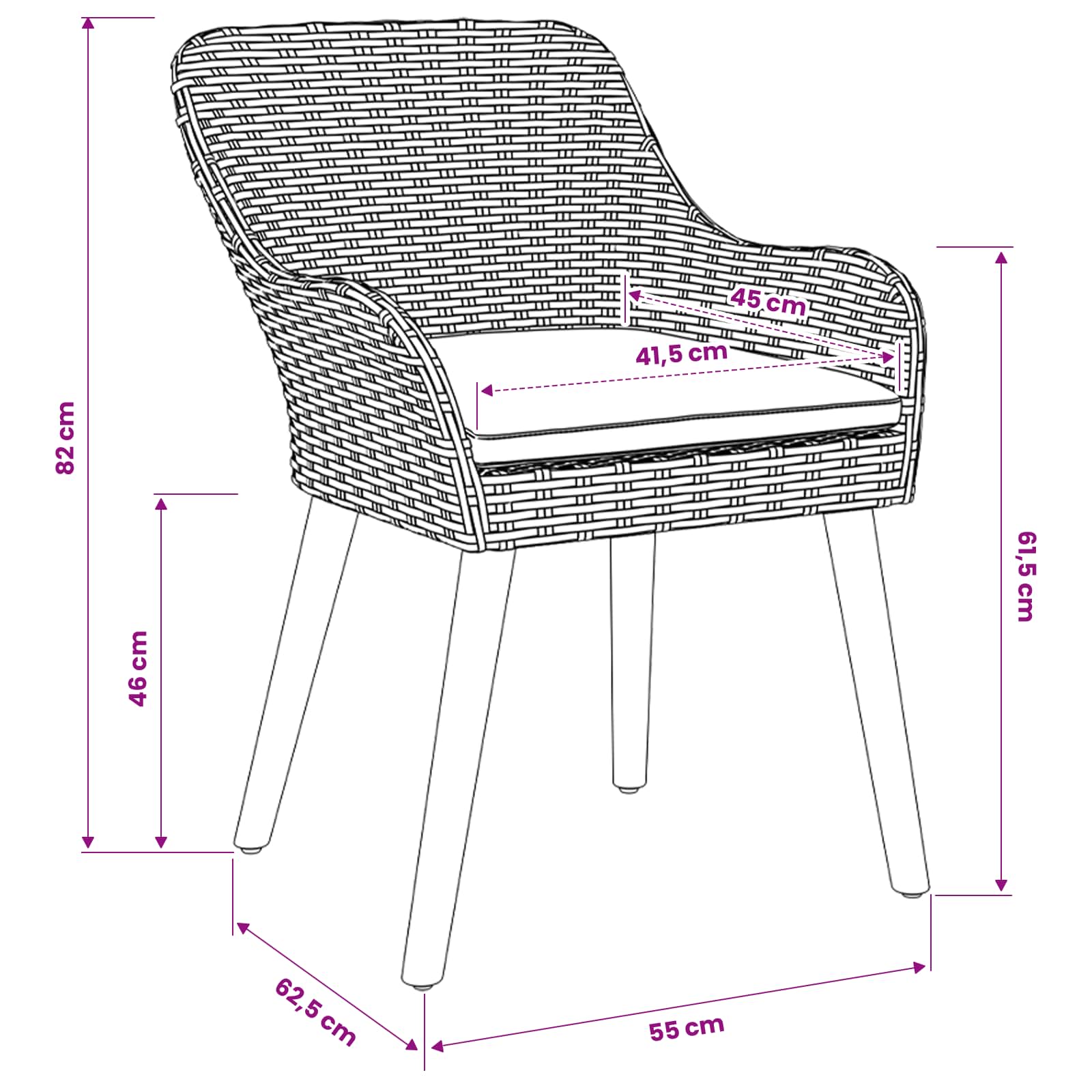 Set de masă pentru grădină cu pernă 5 pcs Gri deschis poliratan GartenMobel Dekor