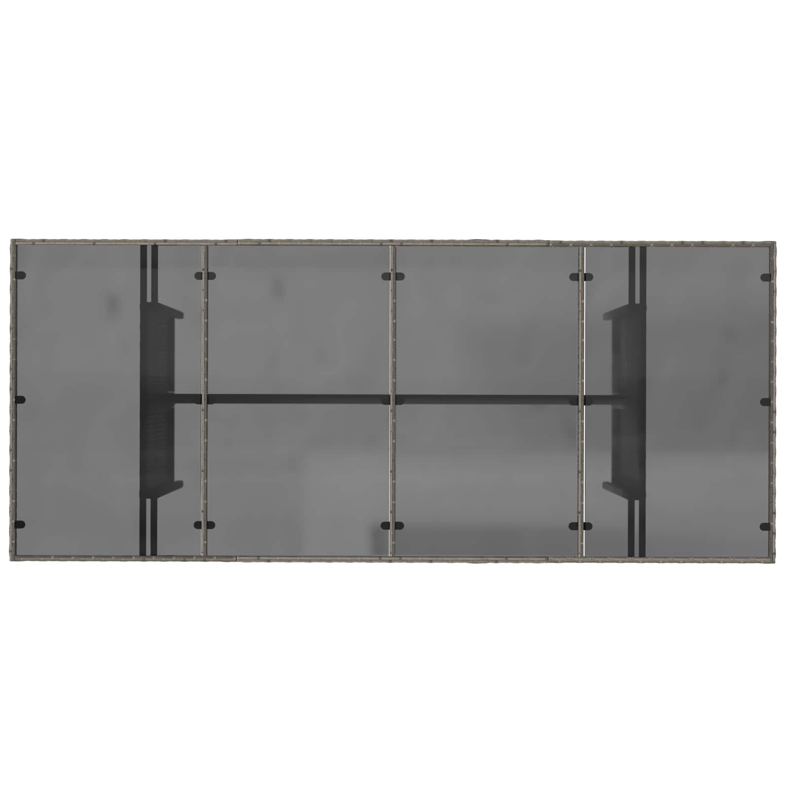 Set de masă pentru grădină cu pernă 9 pcs Gri poliratan GartenMobel Dekor