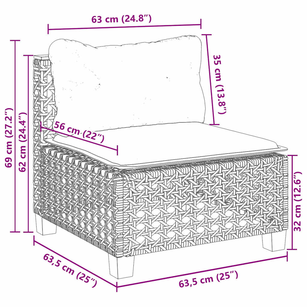 Set canapele de grădină cu perne, 6 piese, bej, poliratan GartenMobel Dekor