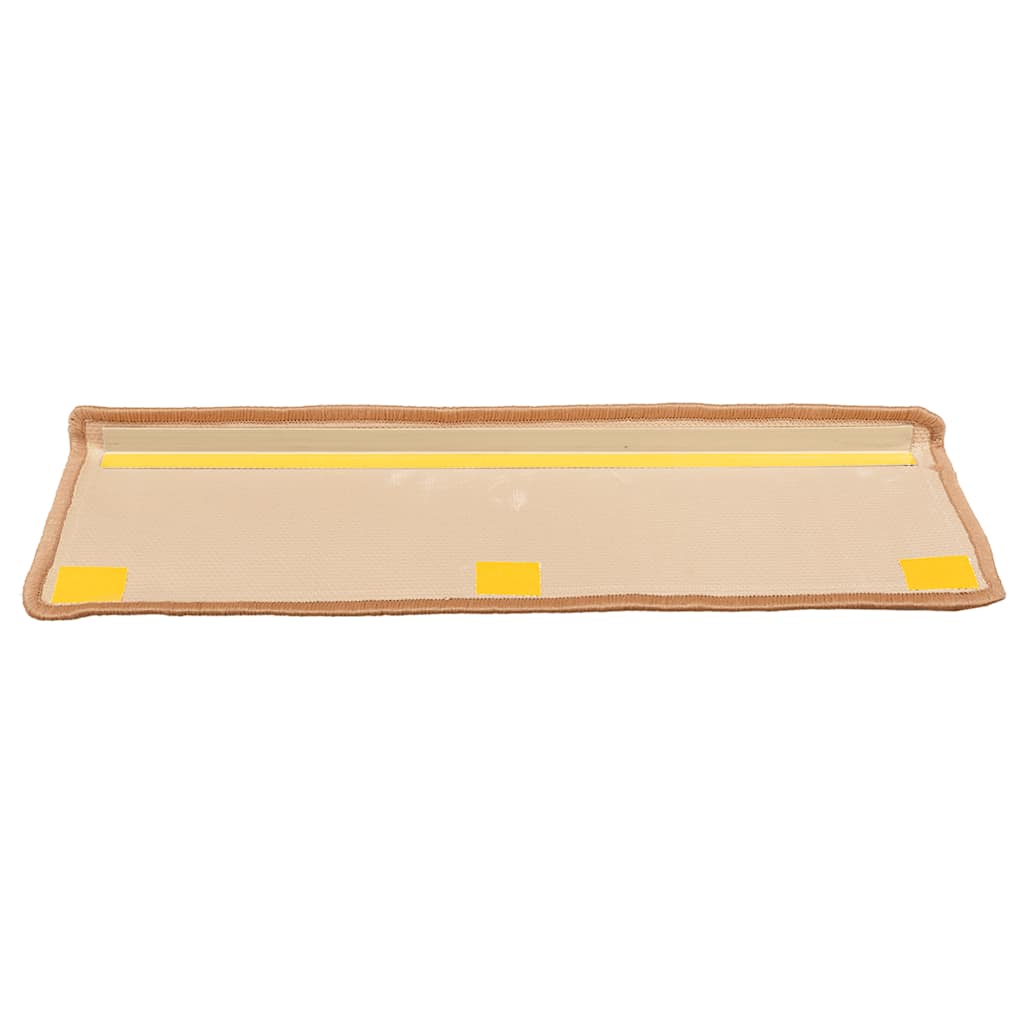 Covorașe scări autoadezive, 15 buc., bej, 65x21x4 cm GartenMobel Dekor