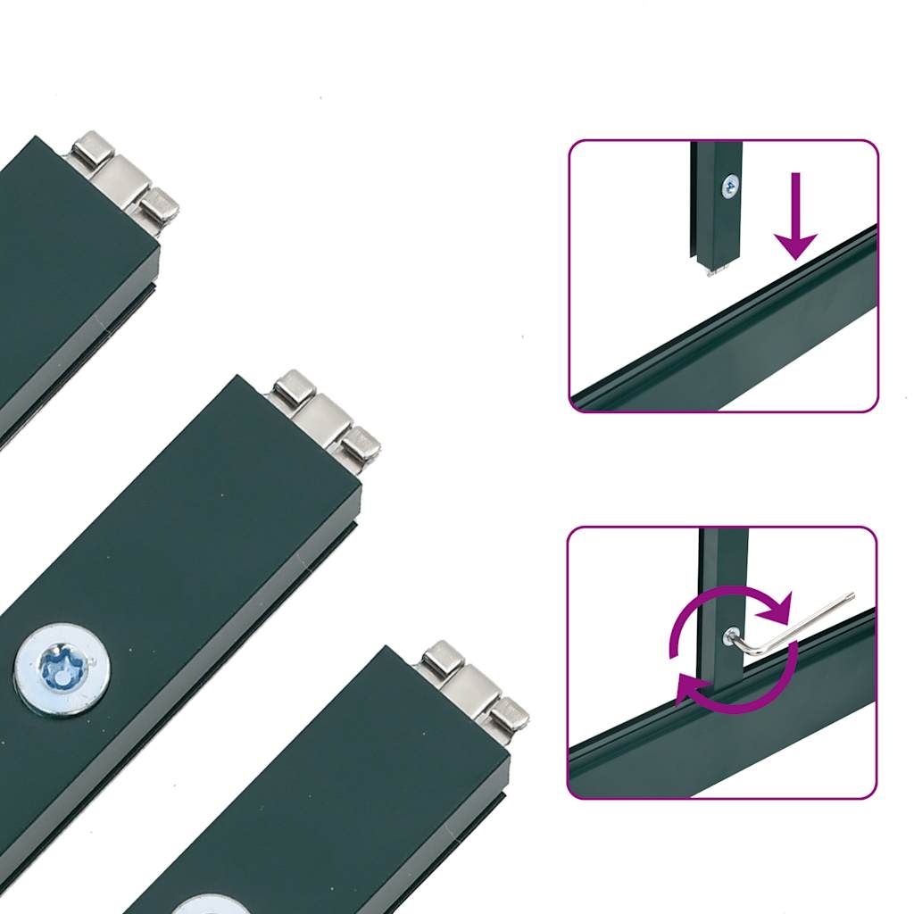 Sere cu cadru de bază, verde, 224x169x202 cm, aluminiu GartenMobel Dekor