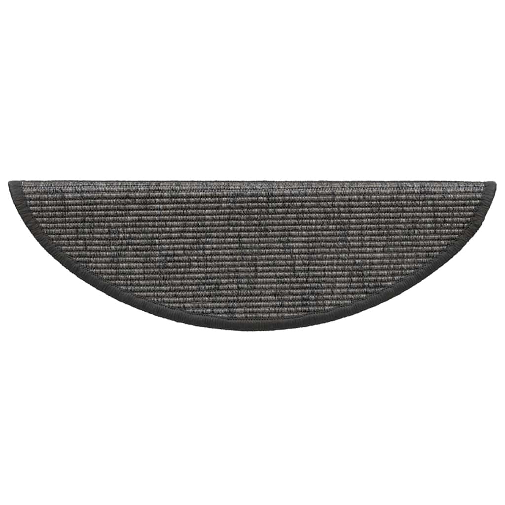 Covorașe pentru scări, 15 buc., 56x17x3 cm, bej și gri, semirotunde GartenMobel Dekor