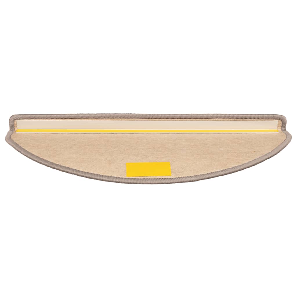 Covorașe pentru scări, 15 buc., 65x21x4 cm, bej închis, semirotunde, mari GartenMobel Dekor