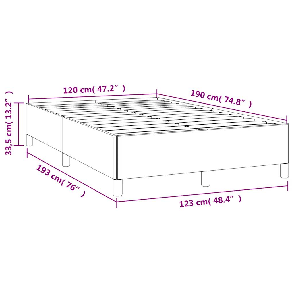 Cadru de pat fără saltea cremă 120x190 cm piele artificială GartenMobel Dekor