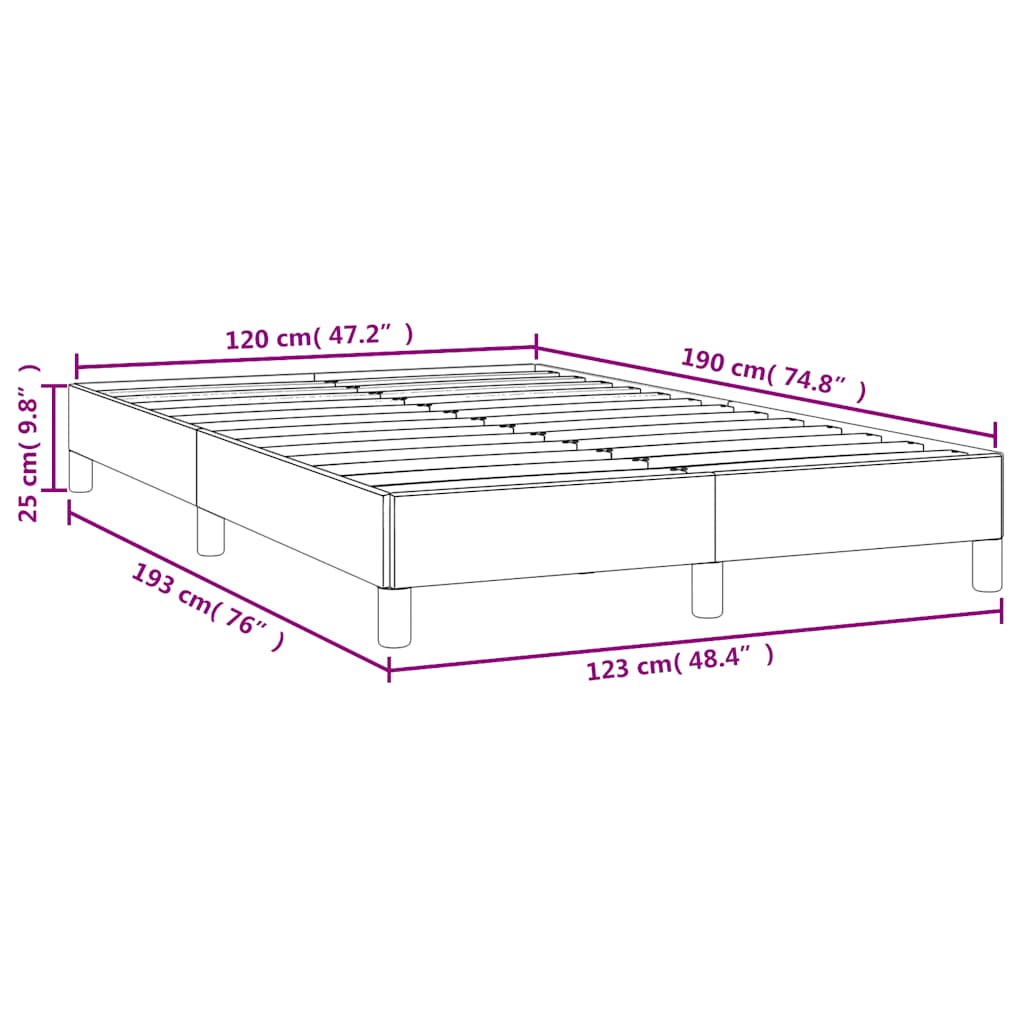Cadru de pat fără saltea verde închis 120x190 cm catifea GartenMobel Dekor