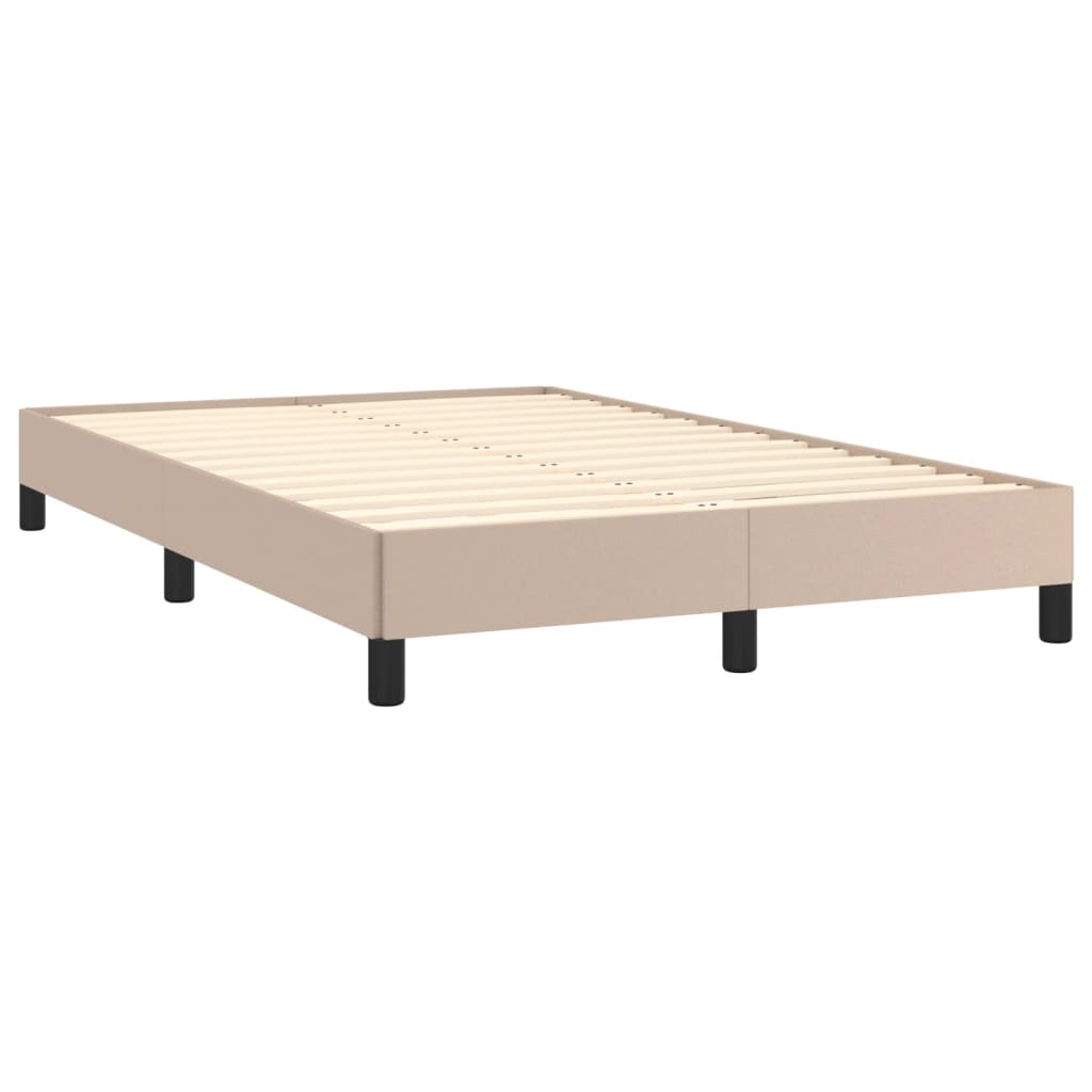 Pat box spring cu saltea, cappuccino, 120x190cm piele ecologică GartenMobel Dekor