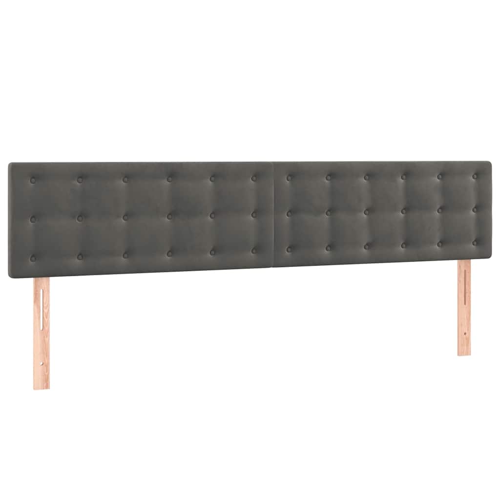 Pat box spring cu saltea, gri închis, 120x190 cm, catifea GartenMobel Dekor
