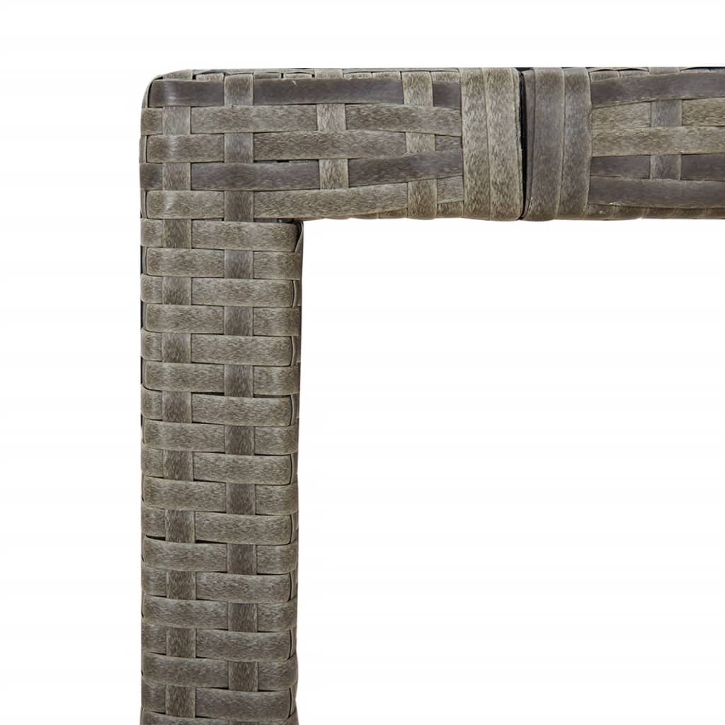 Set mobilier grădină cu perne, 9 piese, gri, poliratan GartenMobel Dekor