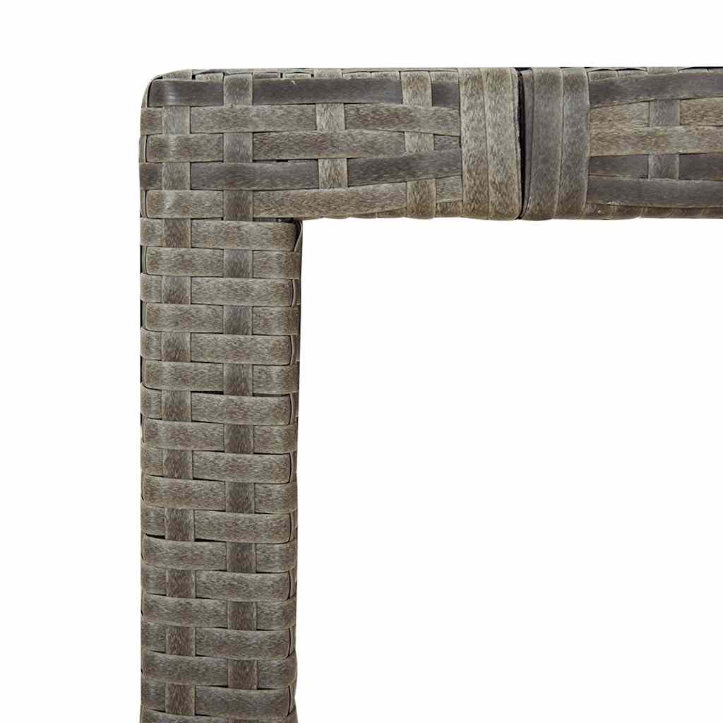 Set bistro de grădină cu perne, 7 piese, gri, poliratan GartenMobel Dekor