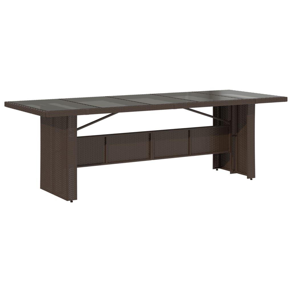 Set bistro de grădină cu perne, 11 piese, maro, poliratan GartenMobel Dekor