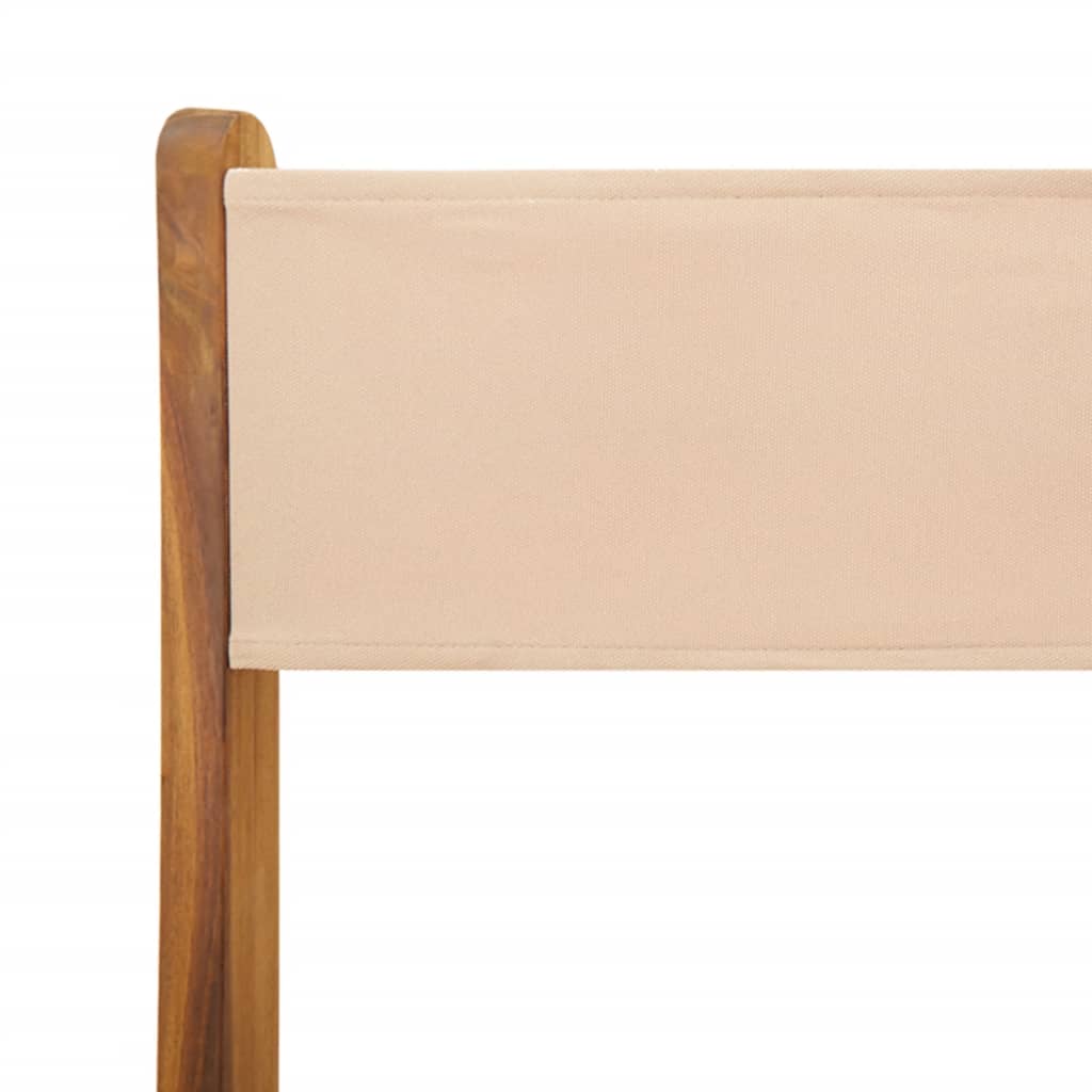 Set mobilier bistro, 3 piese, textil bej/lemn masiv GartenMobel Dekor