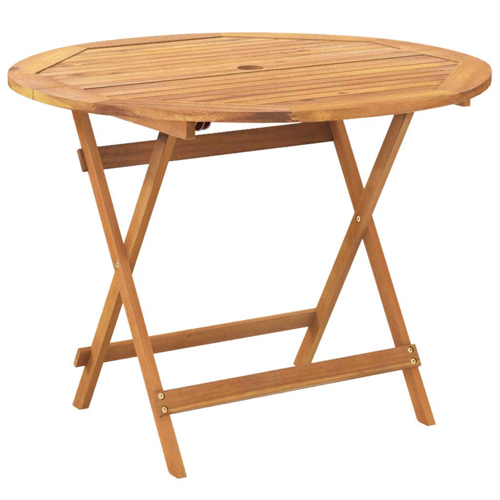 Set mobilier de grădină 5 piese textil alb crem/lemn masiv GartenMobel Dekor