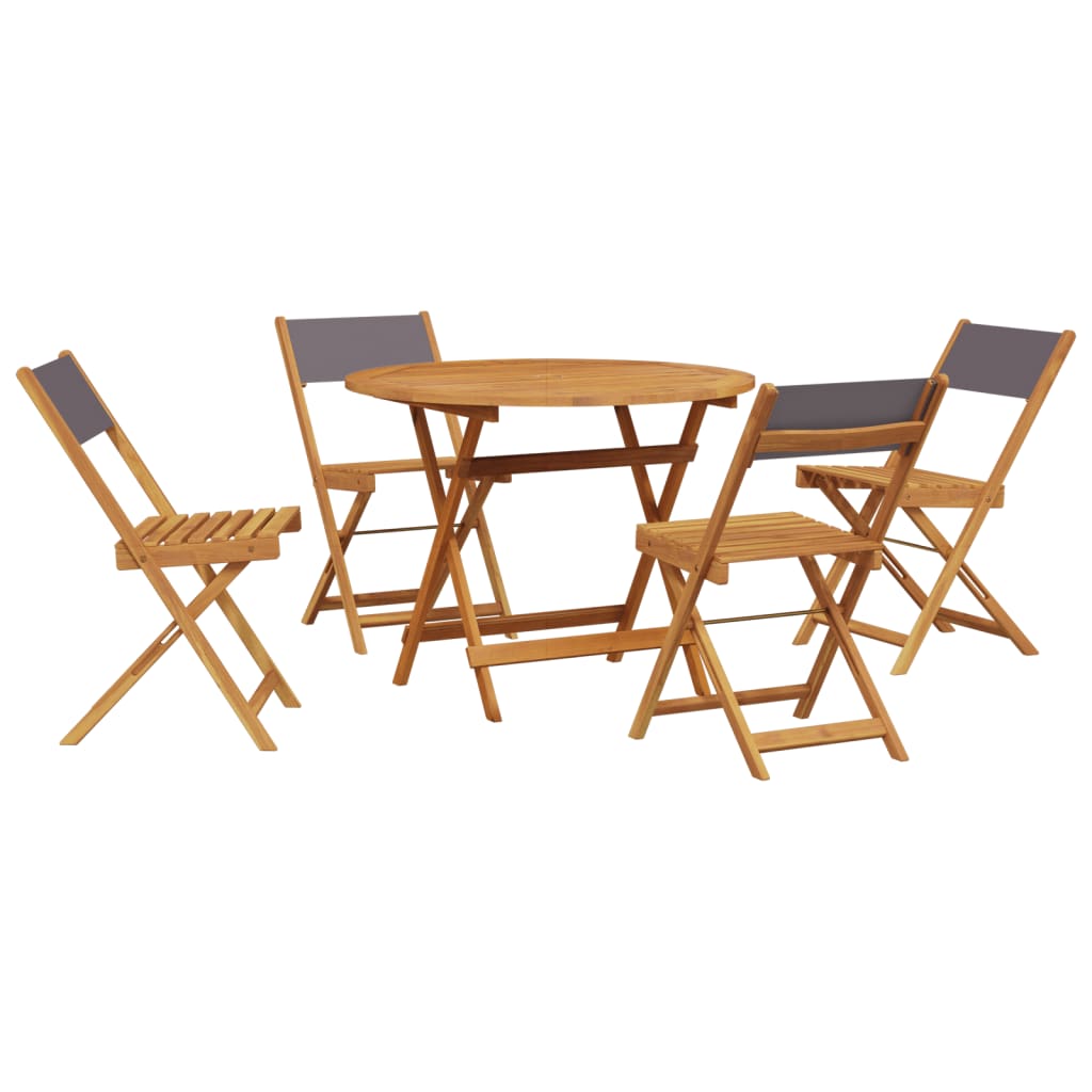Set mobilier de grădină 5 piese textil antracit/lemn masiv GartenMobel Dekor