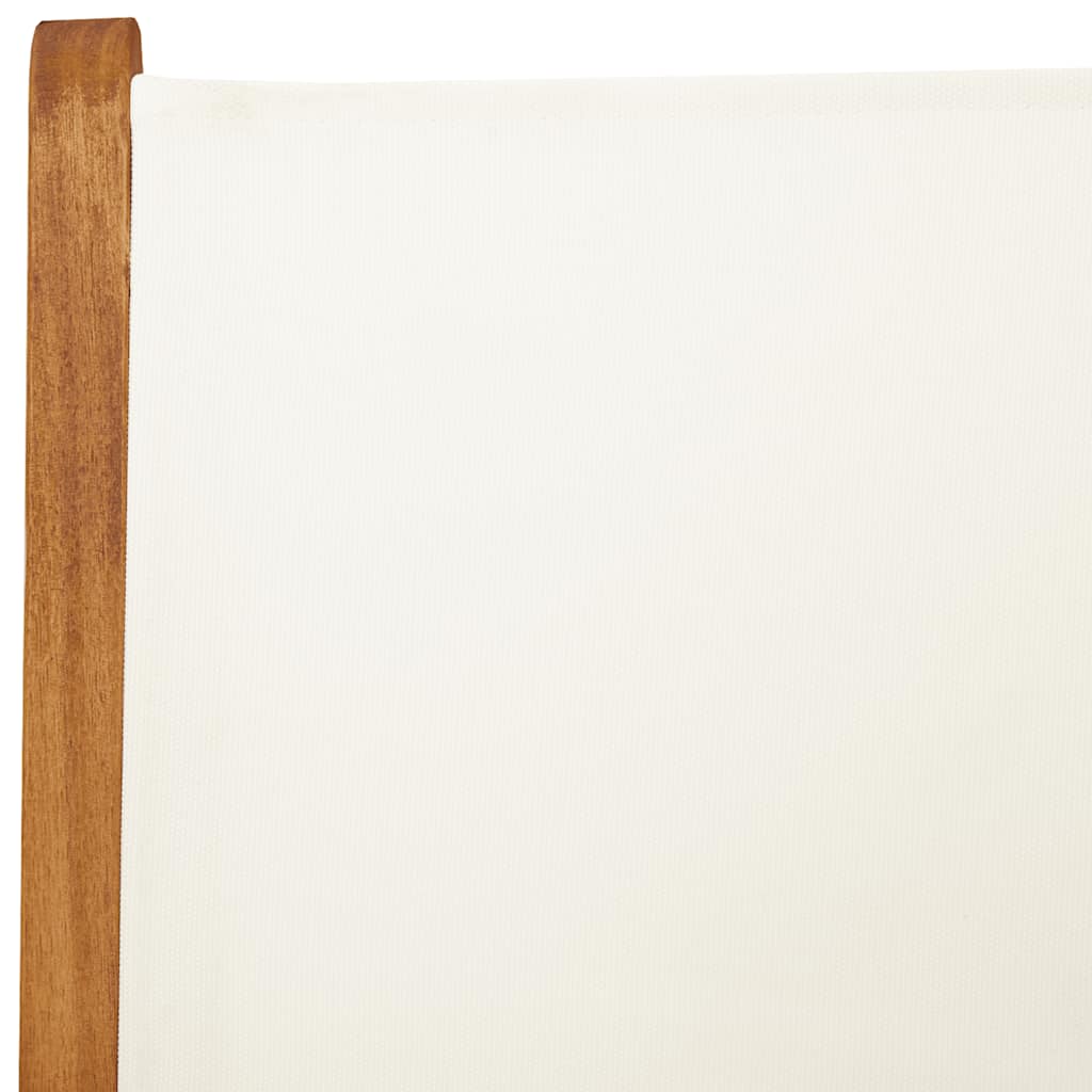 Set mobilier de grădină 7 piese textil alb crem/lemn masiv GartenMobel Dekor