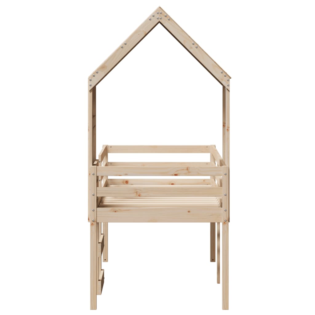 Pat înalt cu acoperiș, 80x200 cm, lemn masiv de pin GartenMobel Dekor