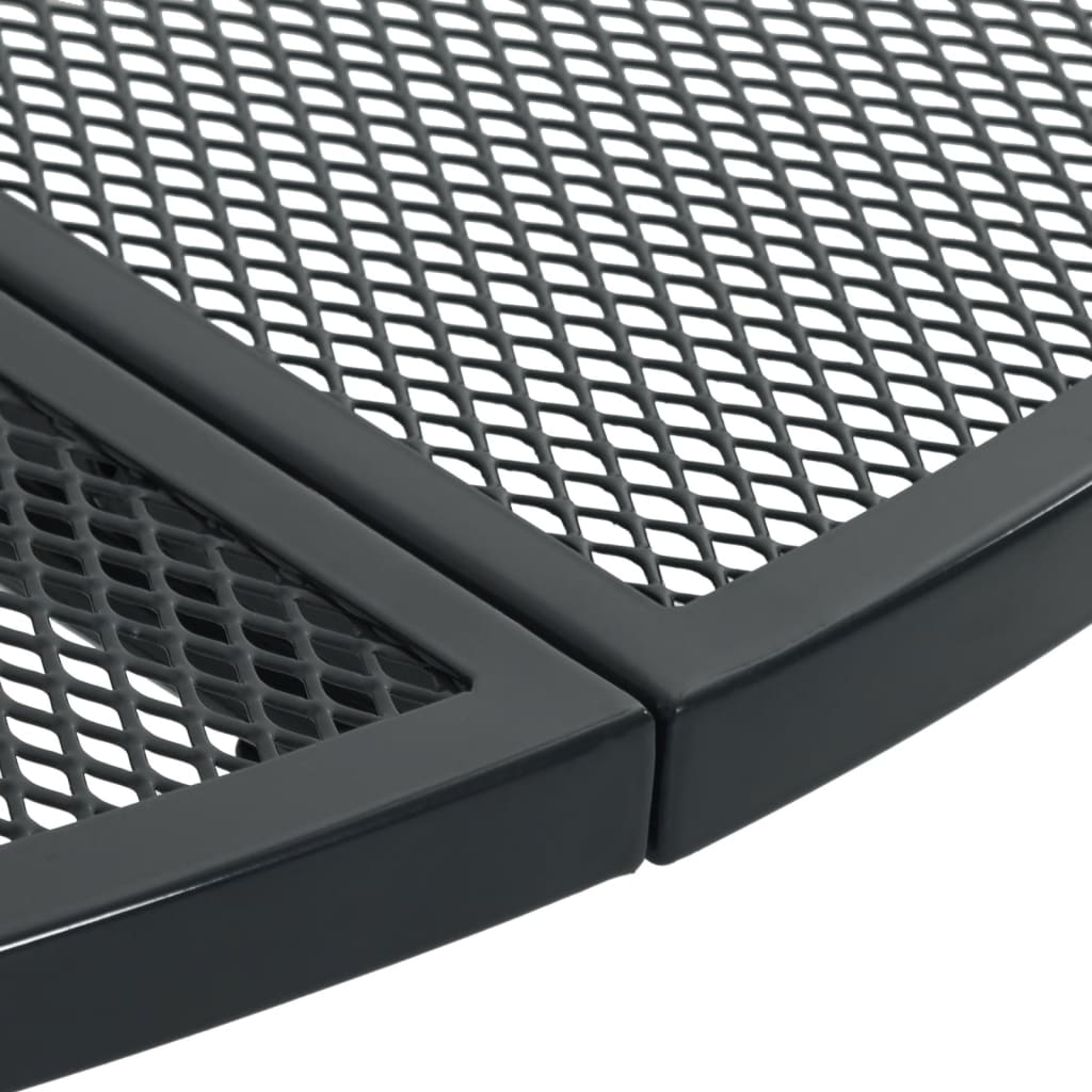 Set scaune de grădină rabatabile, 7 buc., antracit, oțel vopsit GartenMobel Dekor