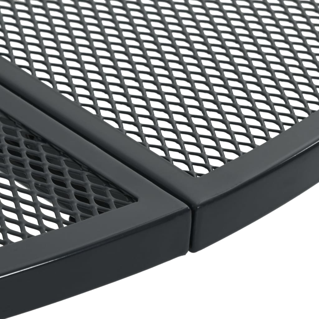 Set scaune de grădină stivuibile, 7 buc., antracit, oțel vopsit GartenMobel Dekor