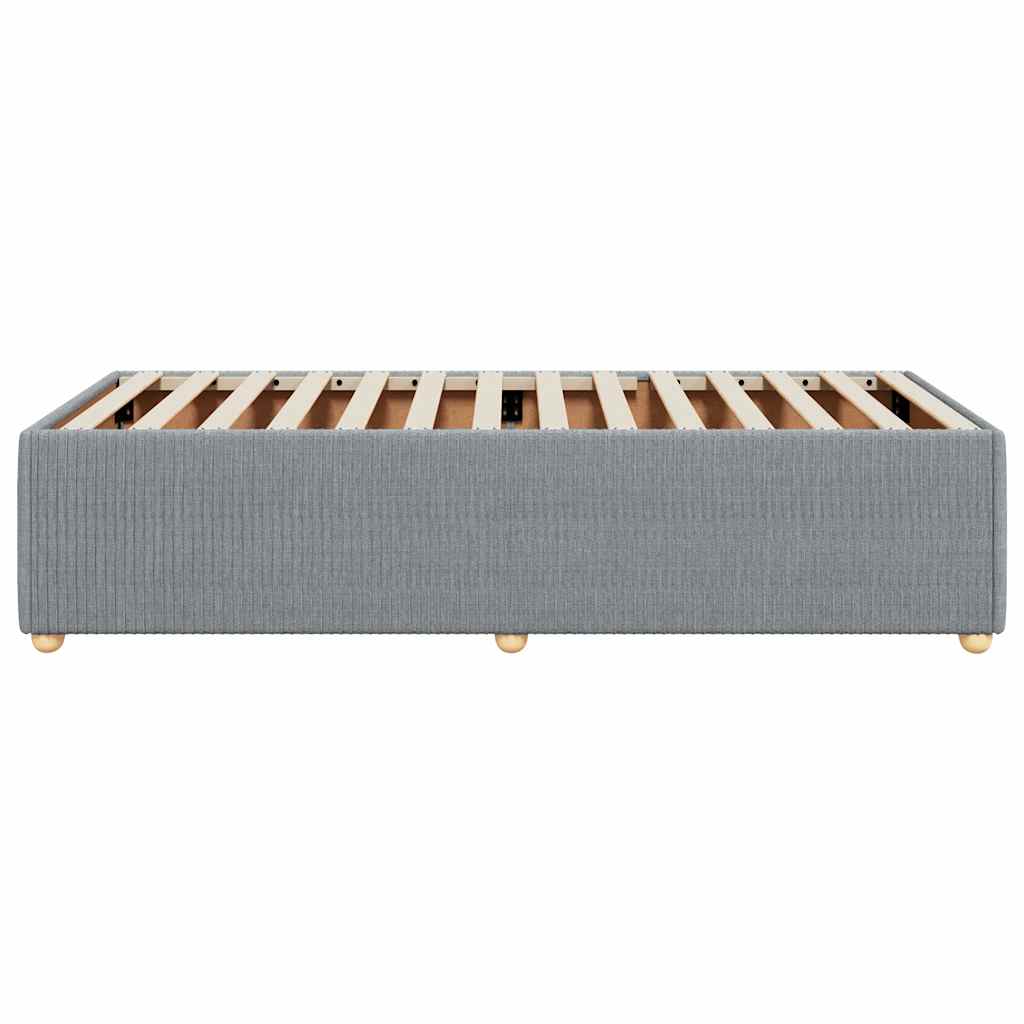 Cadru de pat fără saltea, gri deschis, 100x200 cm, textil GartenMobel Dekor