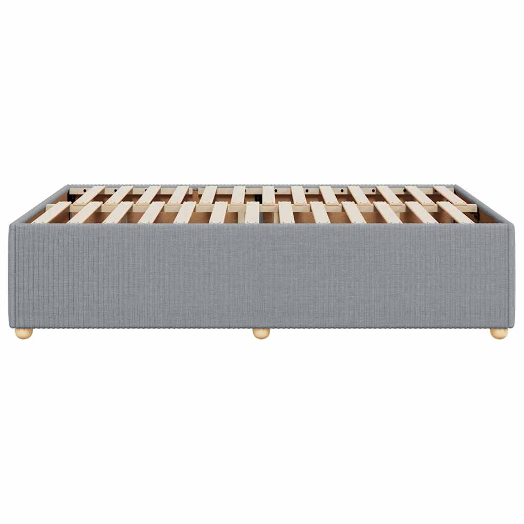 Cadru de pat fără saltea țesătură gri deschis 120x190 cm GartenMobel Dekor