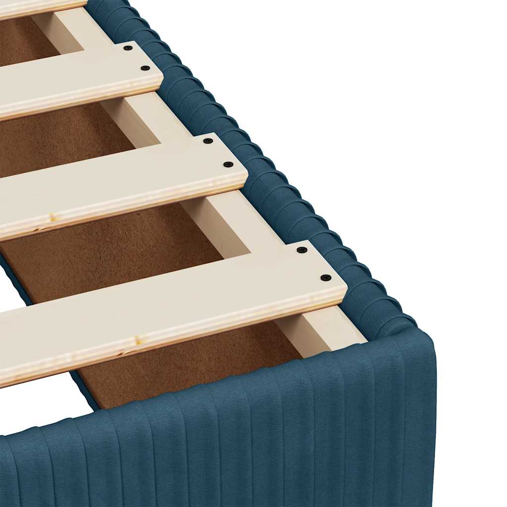 Cadru de pat, albastru, 90x200 cm, catifea GartenMobel Dekor