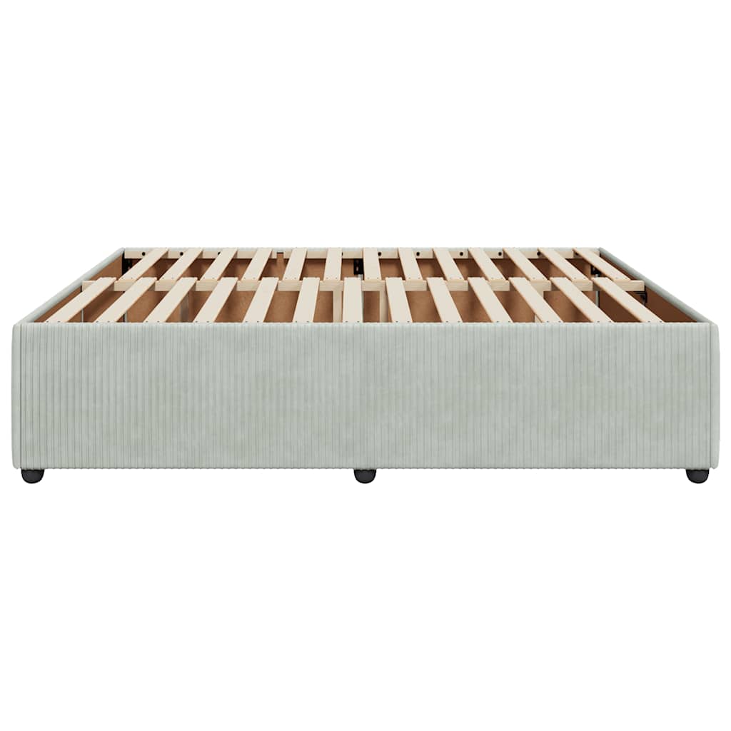 Cadru de pat fără saltea, gri deschis, 200x200 cm, catifea GartenMobel Dekor