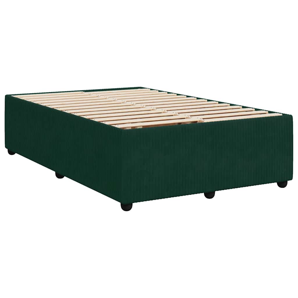 Cadru de pat fără saltea verde închis 120x190 cm catifea GartenMobel Dekor