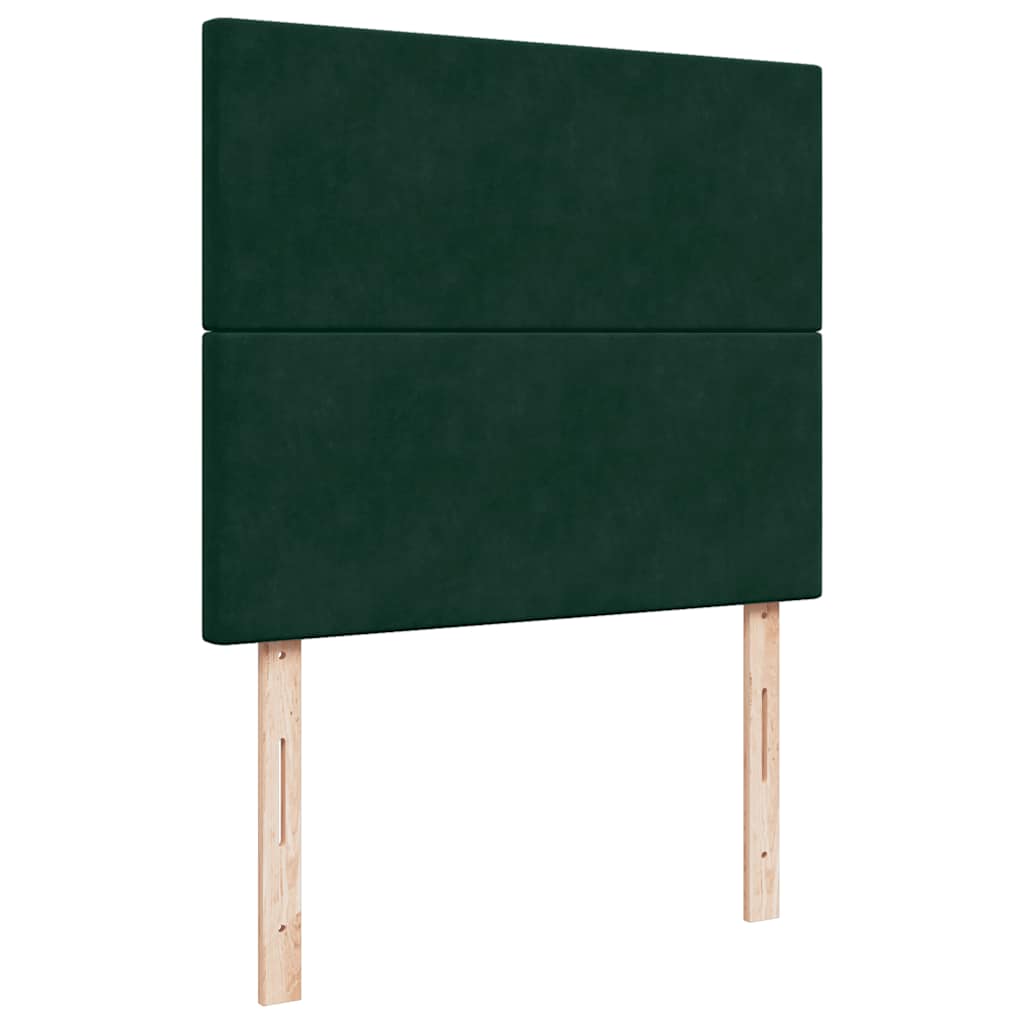 Pat box spring cu saltea, verde închis, 120x190 cm, catifea GartenMobel Dekor
