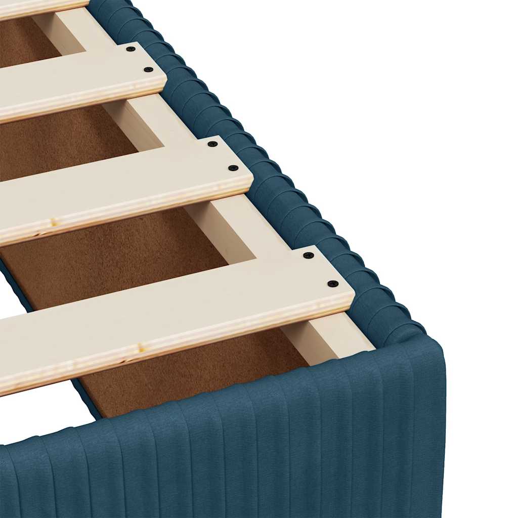 Pat box spring cu saltea, albastru închis, 200x200 cm, catifea GartenMobel Dekor