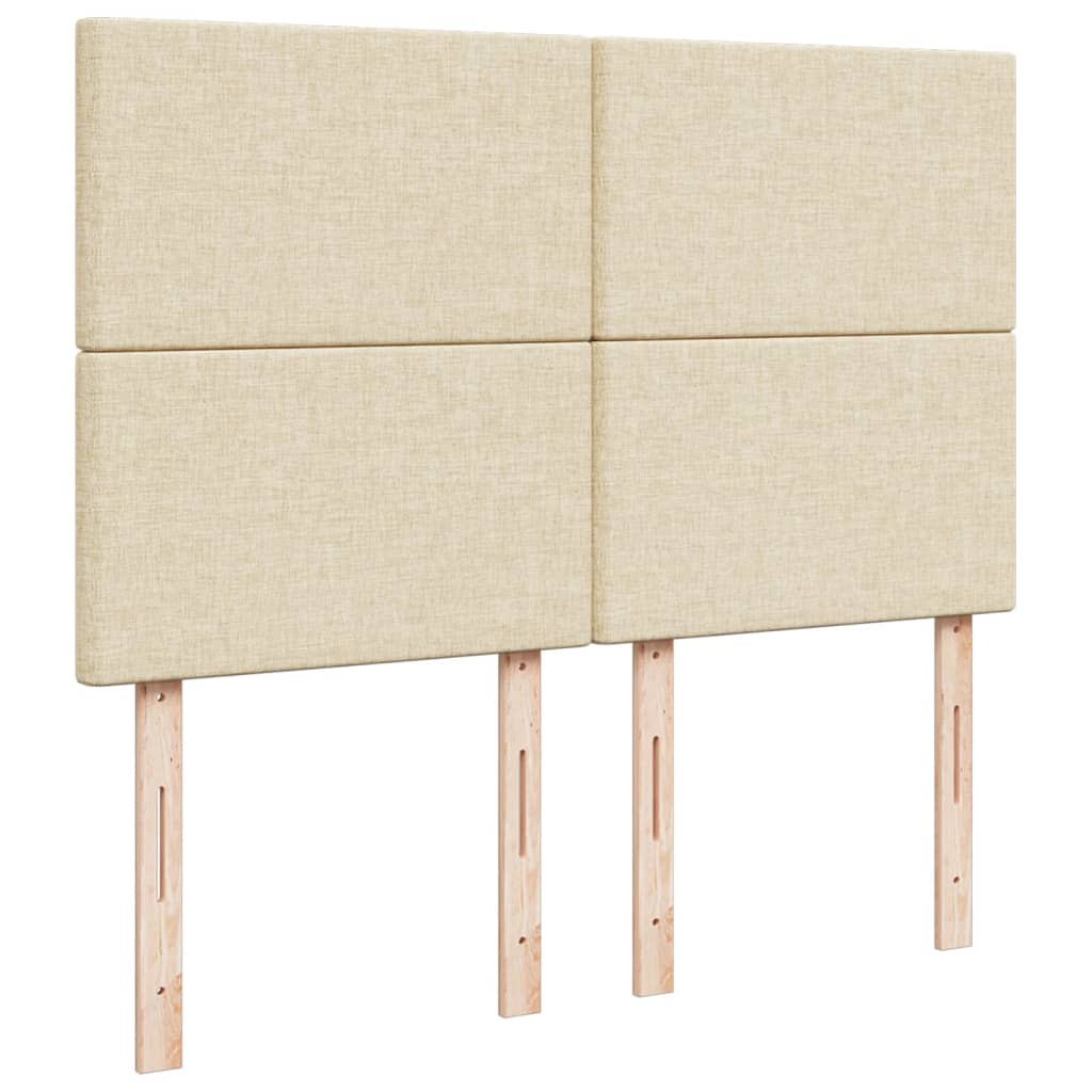 Pat box spring cu saltea, crem, 160x200 cm, material textil GartenMobel Dekor