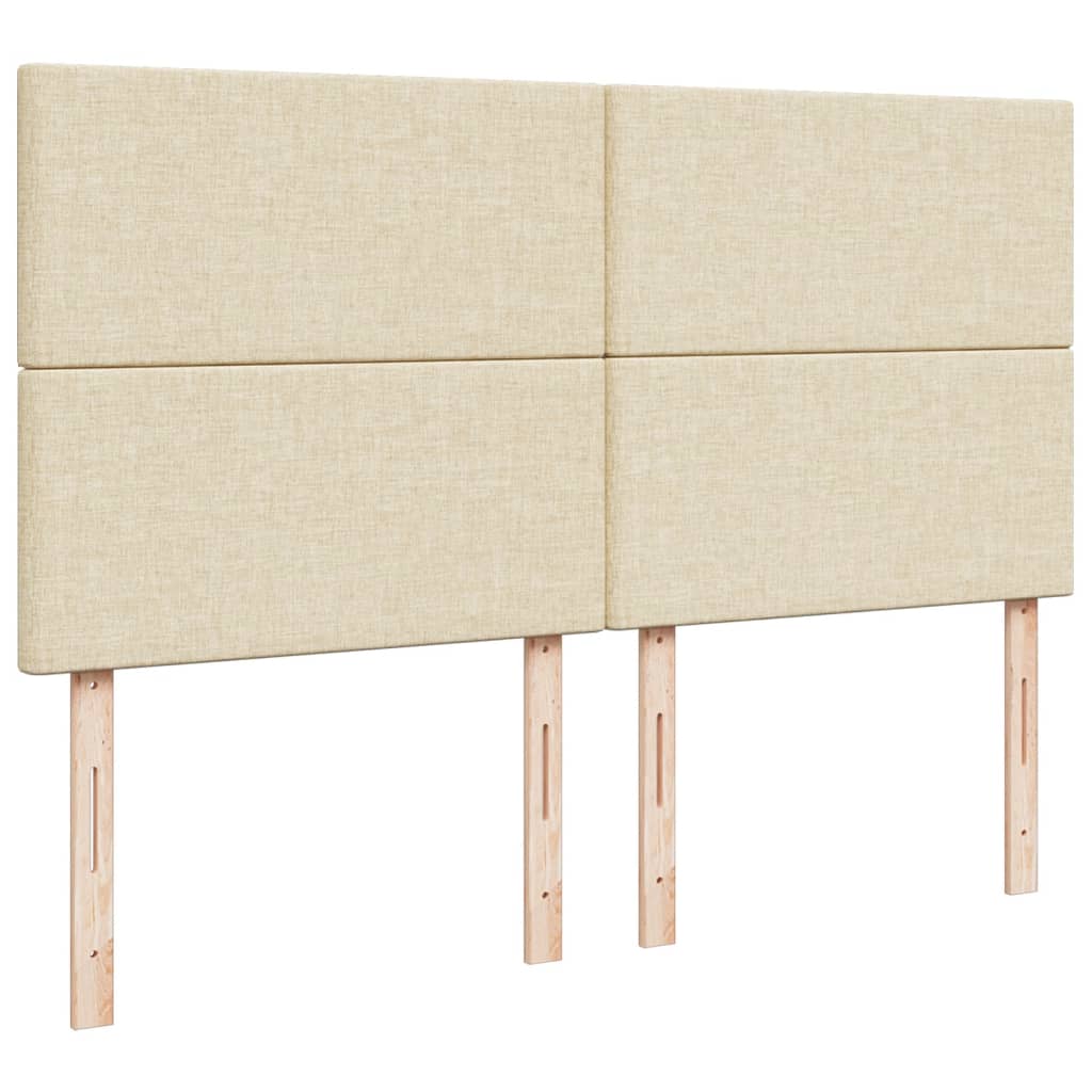 Pat continental cu saltea, crem, 180x200 cm, textil GartenMobel Dekor