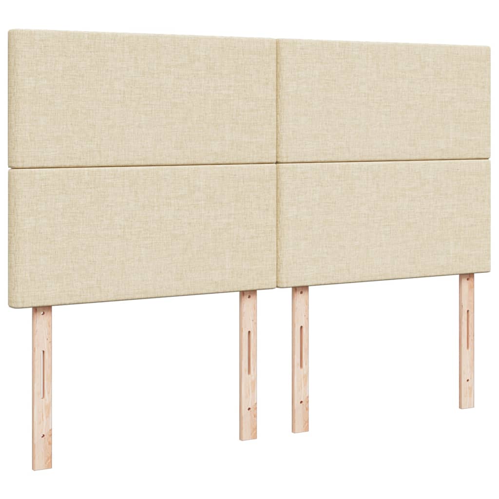 Pat box spring cu saltea, crem, 200x200 cm, textil GartenMobel Dekor