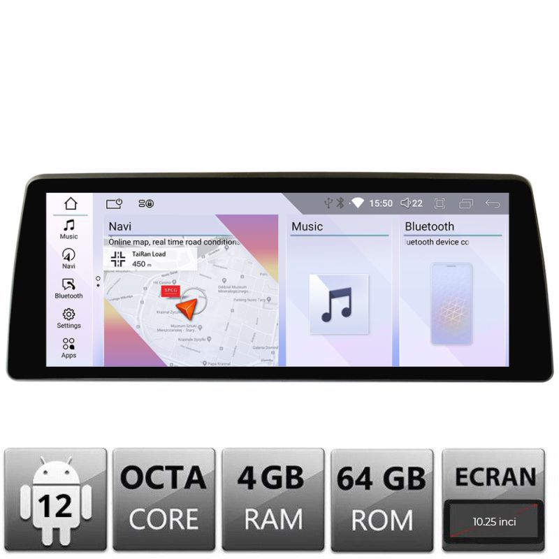 Navigație Android BMW Seria 3 E90/E91/E92/E93 10.25 inch 4GB+64GB 4G