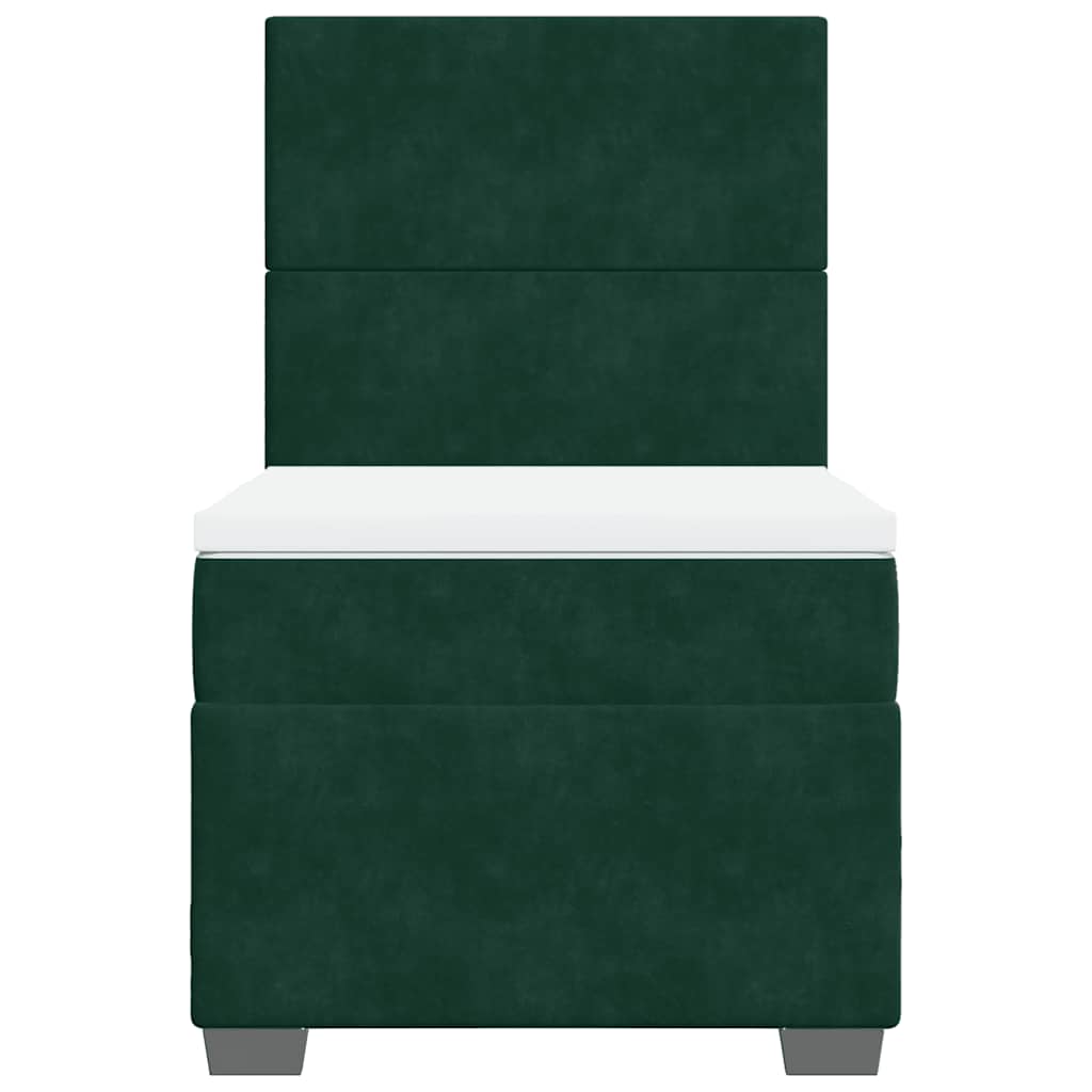 Pat continental cu saltea, verde închis, 80x200 cm, catifea GartenMobel Dekor