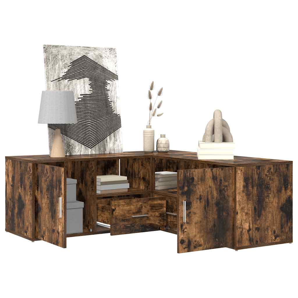 Dulap colțar, stejar fumuriu, 200x40x45 cm, lemn prelucrat GartenMobel Dekor