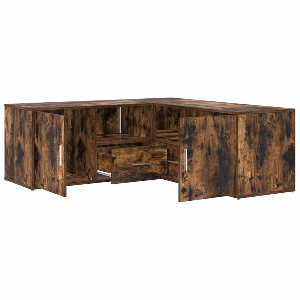 Dulap colțar, stejar fumuriu, 200x40x45 cm, lemn prelucrat GartenMobel Dekor