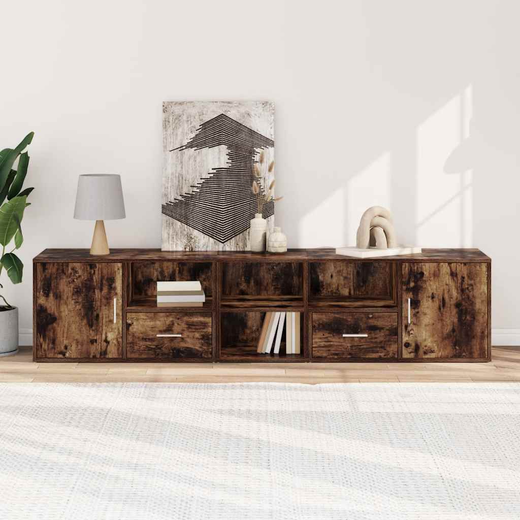 Dulap colțar, stejar fumuriu, 200x40x45 cm, lemn prelucrat GartenMobel Dekor