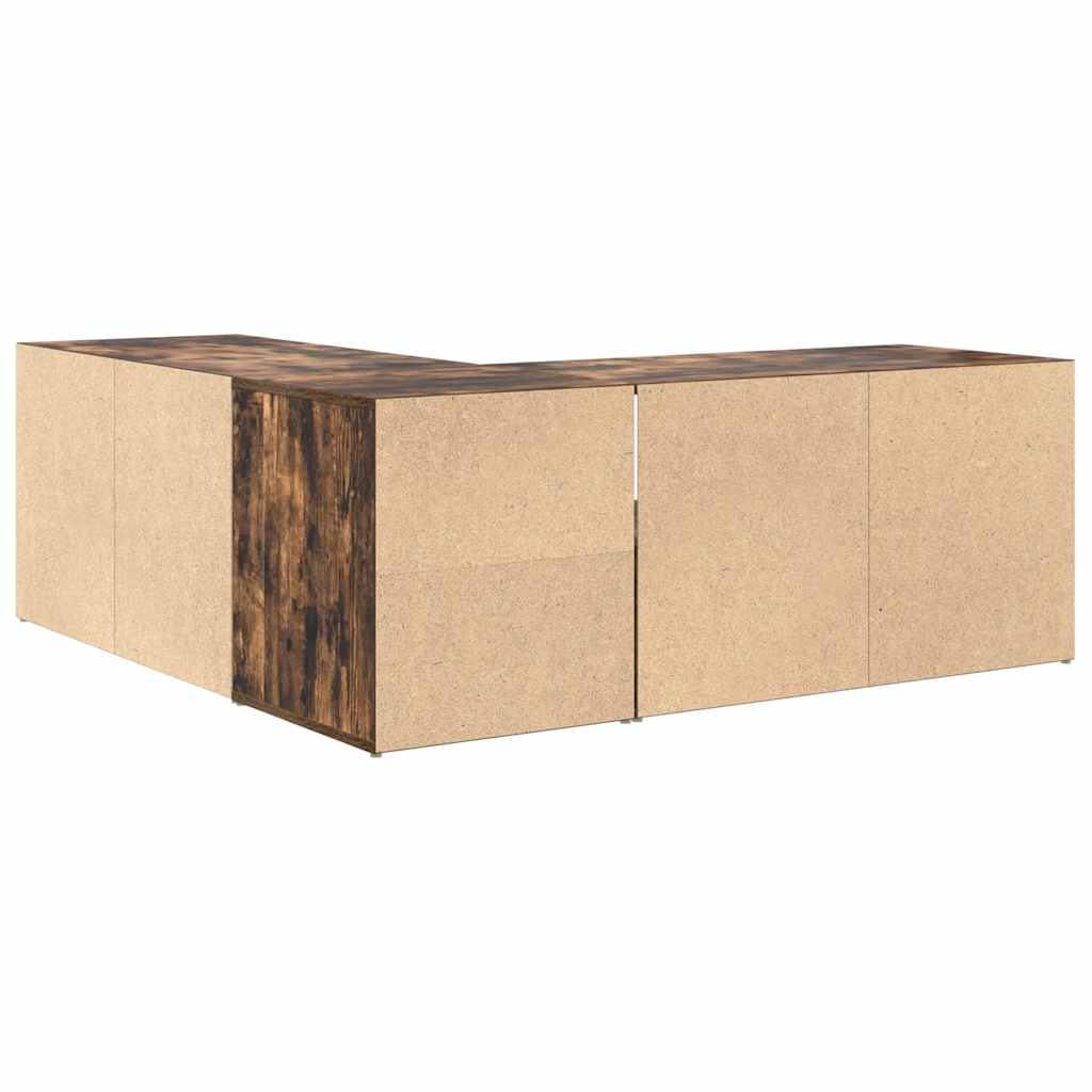 Dulap colțar, stejar fumuriu, 200x40x45 cm, lemn prelucrat GartenMobel Dekor